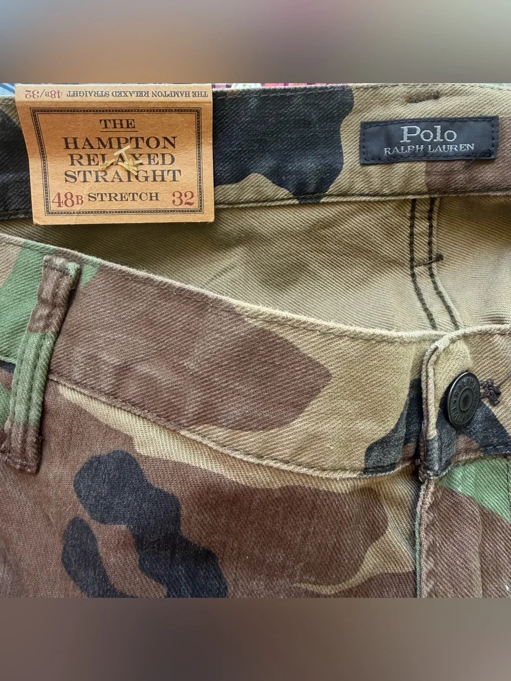 Polo Ralph Lauren The Hampton Relaxed Straight Stretch Camo Pants Size 46Bx32